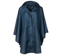 GMGQJST Poncho Pluie ImperméAble Women's Stylish Pongee Waterproof Raincoat Rain Poncho Trench Coat With Hood(Ocean blue)