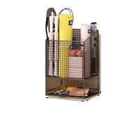GMGQJST Tapis Yoga Support Panier de Rangement for Tapis de Yoga avec haltères et roulettes for équipement de Fitness et de Sport Domestique(Black-55cm)