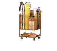 GMGQJST Tapis Yoga Support Panier de Rangement for Tapis de Yoga avec haltères et roulettes for équipement de Fitness et de Sport Domestique(Golden-60cm)