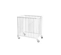 GMGQJST Tapis Yoga Support Panier de Rangement léger à roulettes for Tapis de Yoga, Corde à Sauter, haltères, Raquette, équipement de Fitness, Salon(White-40x25x49cm)