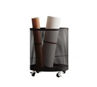 GMGQJST Tapis Yoga Support Panier de Tapis de Yoga Minimaliste Moderne en Fer Creux, Support de Rangement for équipement de Fitness, étagère d'organisation, Seau à poulie Mobile(Black)