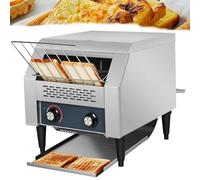 GmhXylophyte Grille-Pain à Convoyeur Professionnel, Machine à Pain en Acier Inoxydable, Cuisson Double Face avec Vitesses RéGlables, pour Les Toasts, Croissants E250Type