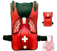 GmhXylophyte Heimlich ModèLe D'EntraîNement Pratique, EntraîNeur Anti-éTouffement avec Gifle dans Le Dos, Gilet D'EntraîNement, for DéMonstrations PéDagogiques Red