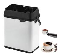 GmhXylophyte Machine De Nettoyage De Porte-Filtre éLectrique, BoîTe De Frappe, Machine De Nettoyage De Porte-Filtre Automatique Commerciale, avec 2 Grattoirs White