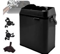 GmhXylophyte Machine De Nettoyage De Porte-Filtre éLectrique, BoîTe De Frappe, Machine De Nettoyage De Porte-Filtre Automatique Commerciale, avec 2 Grattoirs Black