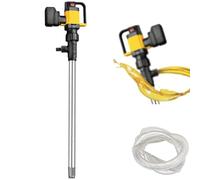 GmhXylophyte Pompe à Tambour éLectrique - Pompe De Transfert D'Huile Multifonctionnelle 60-80 Lpm, avec Connecteur De Sortie Double 2.6/3.2cm, pour Diesel, KéRosèNe