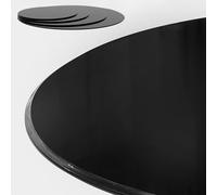 GMHZTKUS 1/2" Thick Round Patio Glass Table Top,Beveled Polished Edge,Tempered Glass Table Top,Tempered Glass,for Dining Table, Coffee Table(85CM(33.5IN))