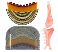 Gmili 2 Pièces Brosse de Contour Lymphatique pour le Visage, Drainage Lymphatique & Modelage Du Menton Brosse Lymphatique Visage, Outil de Massage Facial Anti Rides avec Pinceau Gua Sha