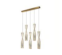 GMJGCIRVC 1, Crystal Chandelier LED Tricolor Dimmable Pendant Light Modern Home Decor Plafon