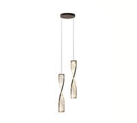 GMJGCIRVC 1, Crystal Chandelier LED Tricolor Dimmable Pendant Light Modern Home Decor Plafon