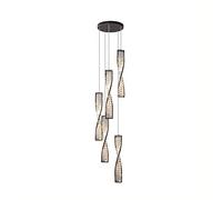 GMJGCIRVC 1, Crystal Chandelier LED Tricolor Dimmable Pendant Light Modern Home Decor Plafon