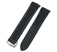 GMJGCIRVC 21 mm 22 mm extrémité incurvée Bleu Red tissu haute densité Nylon Rubber Watch Band 19 mm 20 mm For Omega 300 Planet Ocean AT150 STRAP