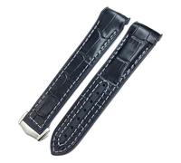 GMJGCIRVC 22 mm 21 mm 20 mm Nouveau tissu en nylon Cow Hide Composite Watch Band Ajustement pour Omega 300 Planet Ocean 600 Watch Socle