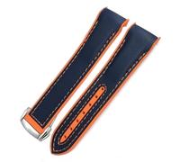 GMJGCIRVC 22 mm 21 mm 20 mm Nouveau tissu en nylon Cow Hide Composite Watch Band Ajustement pour Omega 300 Planet Ocean 600 Watch Socle