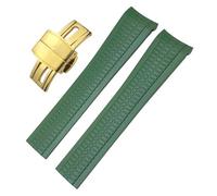 GMJGCIRVC 22mm Fluorous Silicone Rubber Watchband for Patek Aquanaut 5168G 5968G Philippe Metal Pins Curved End Soft Watch Strap Bracelets