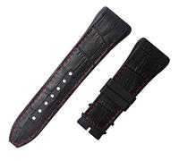 GMJGCIRVC 28mm Nylon Cowhide Silicone Watch Strap Black Blue Folding Buckle Watchband for Franck Muller Series