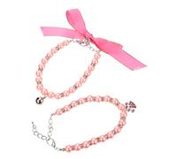 GMJGCIRVC 2pcs Collier de perle décoratif réglable pour les chats et les petits chiens Light Pet Pet Neck Ring Chic Design