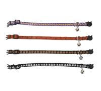 GMJGCIRVC 4pcs Halloween Pet Collier Fun Cat Colliers de chiens avec une cloche avec des conceptions de bonbons à la citrouille à la citrouille pour le cosplay pour animaux de compagnie festifs