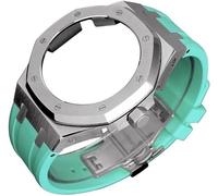 GMJGCIRVC 4rd Gen Mod Kit For GA2100 GA-2100 GA2110 Metal Watch Case Fluorine Rubber Strap Stainless Steel Bezel Sport Watchband
