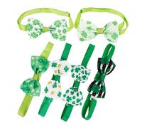 GMJGCIRVC 6pcs St Patrick's Day Pet Ties Bow Ties Green Festival Cold Collier léger ACCESSOIRES DE CAT CHOT CHOT CHIEN POUR LA CÉBRATION DE FOLM