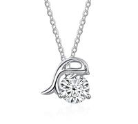 GMJGCIRVC Accessoires 1 D Couleur Bleu Vert Rose Moissanite Pendentif Colliers pour Femmes Dauphin Colliers pour Femmes - Saint Valentin Anniversaire