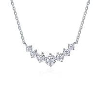 GMJGCIRVC Accessoires Collier Moissanite 2.8 pour femme, coupe ronde, couleur D, pendentif en diamant créé en laboratoire, parfait pour un usage quotidien, une fête, un mariage