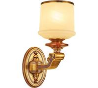 GMJGCIRVC Appliques murales, Mirmor de lecture de miroir mural lampe murale chinoise chinois moderne en verre cuivre lampe murale fond mural corridor balcon décoration mur