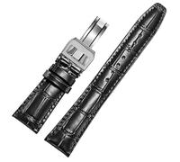 GMJGCIRVC Band de montre en cuir compatible pour les sangles de remplacement IWC Texture d'alligator classique 20 mm 21 mm 22 mm pour IWC Big Pilot Spitfire Gun IW5009 IW3777 RIVETS COWHIDE STRAP