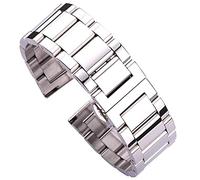 GMJGCIRVC Band de sangle de montre 316l en acier inoxydable Bleu Silver Femmes
