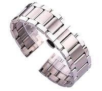 GMJGCIRVC Band de sangle de montre 316l en acier inoxydable Bleu Silver Femmes