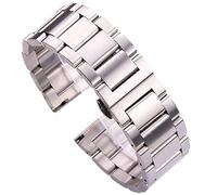 GMJGCIRVC Band de sangle de montre 316l en acier inoxydable Bleu Silver Femmes