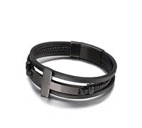 GMJGCIRVC Bracelet pour homme en acier inoxydable tressé multicouche avec guitare 20,9 cm de long