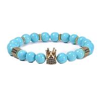 GMJGCIRVC Bracelets à huile essentiel pour les femmes, bracelet en pierre tressé de 8 mm avec lettre AZ Bracelet réglable pour hommes 30 cm