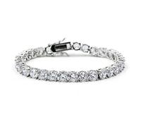 GMJGCIRVC Bracelets pour le tennis pour femmes 3 mm 4 mm 5 mm 1 rangée de zircone cubique pour hommes femmes glacés bijoux hip hop rose 8 mm largeur 7 pouces