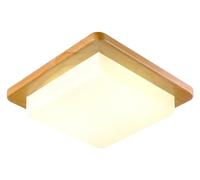 GMJGCIRVC Chandeliers Japanese Style Square Ceiling Light Energy Saving Wood Led Ceiling Lamp with Acrylic Shade Flush Mount Close to Ceiling Light Fixtures for Cloakroom Bedroom Entryway Corridor