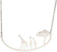 GMJGCIRVC Collier accessoires Girafe pour femmes, filles dessinées, charme, bijoux, pendentif animal mignon, chaîne simple