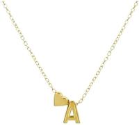 GMJGCIRVC Collier AZ Capital Initial et Heart Pendant Collier Femme Collier Tiny Bijoux pour filles Bijoux Duation Bijoux d'anniversaire de Noël