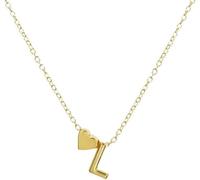 GMJGCIRVC Collier AZ Capital Initial et Heart Pendant Collier Femme Collier Tiny Bijoux pour filles Bijoux Duation Bijoux d'anniversaire de Noël