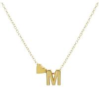GMJGCIRVC Collier AZ Capital Initial et Heart Pendant Collier Femme Collier Tiny Bijoux pour filles Bijoux Duation Bijoux d'anniversaire de Noël