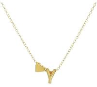 GMJGCIRVC Collier AZ Capital Initial et Heart Pendant Collier Femme Collier Tiny Bijoux pour filles Bijoux Duation Bijoux d'anniversaire de Noël