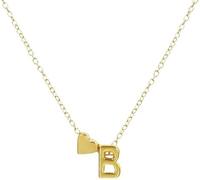 GMJGCIRVC Collier AZ Capital Initial et Heart Pendant Collier Femme Collier Tiny Bijoux pour filles Bijoux Duation Bijoux d'anniversaire de Noël