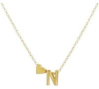 GMJGCIRVC Collier AZ Capital Initial et Heart Pendant Collier Femme Collier Tiny Bijoux pour filles Bijoux Duation Bijoux d'anniversaire de Noël