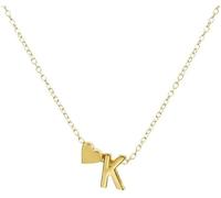 GMJGCIRVC Collier AZ Capital Initial et Heart Pendant Collier Femme Collier Tiny Bijoux pour filles Bijoux Duation Bijoux d'anniversaire de Noël