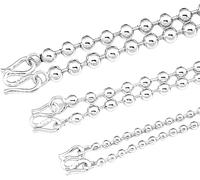 GMJGCIRVC Collier Collier, 2 mm 2,5 3 4 Chaîne de perles multiples Collier Clavicule pour looks en couches, cadeaux de remplacement des pendentifs bijoux