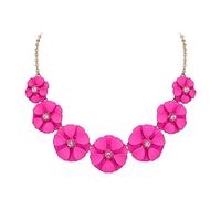 GMJGCIRVC Collier de déclaration de fleur, vacances d'été arcylique Boho Floral bavoir collier ras du cou pour femmes filles