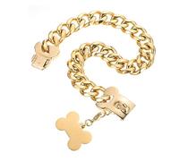 GMJGCIRVC Collier décoratif pour animaux de compagnie avec design en métal doré, confortable et élégant pour toutes les occasions, accessoire pour animaux de compagnie pour chiens, vêtements durables