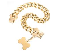 GMJGCIRVC Collier décoratif pour animaux de compagnie avec design en métal doré, confortable et élégant pour toutes les occasions, accessoire pour animaux de compagnie pour chiens, vêtements durables