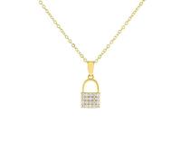 GMJGCIRVC Collier pavé entièrement percé avec serrure à vent pour femmes, chaîne fabriquée en chine