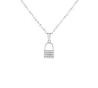 GMJGCIRVC Collier pavé entièrement percé avec serrure à vent pour femmes, chaîne fabriquée en chine