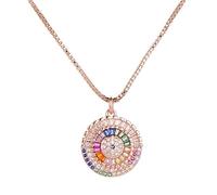 GMJGCIRVC Collier pendentif rond de la princesse de luxe Collier pendentif rond